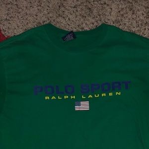 polo sport graphic green t shirt
